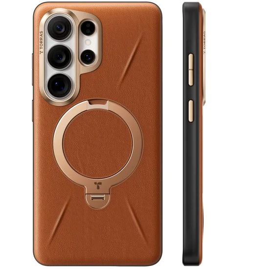 Калъф за Samsung Galaxy S26 Ultra - QPRO Leather Series - Torras - Кафяв