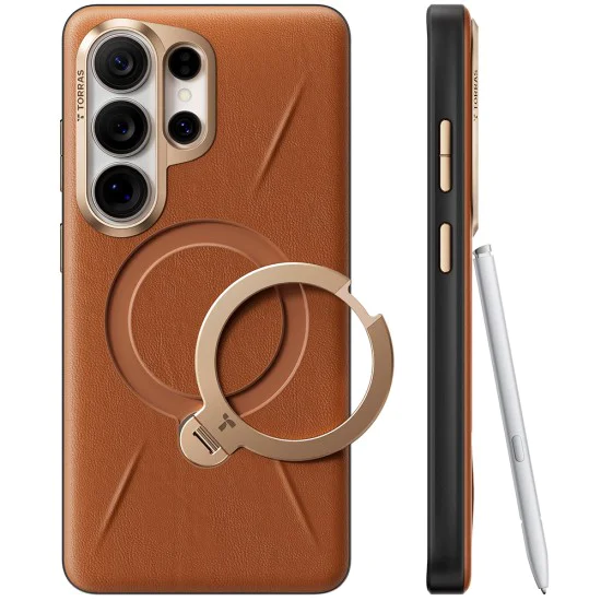 Калъф за Samsung Galaxy S26 Ultra - QPRO Leather Series - Torras - Кафяв