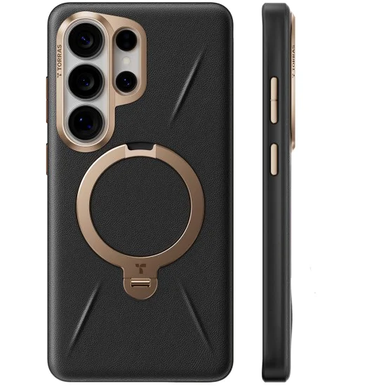 Калъф за Samsung Galaxy S26 Ultra - QPRO Leather Series - Torras - Черен (Iovry Black)