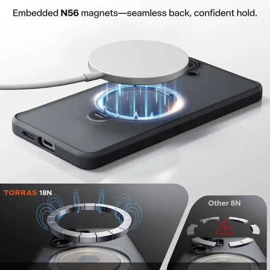 Калъф за Samsung Galaxy S26 Plus - Ostand Spin Series - Torras - Черен