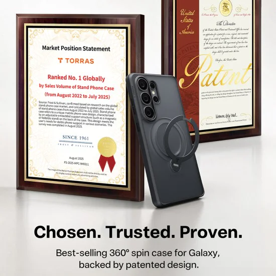 Калъф за Samsung Galaxy S26 Ultra - Ostand Spin Series - Torras - Прозрачен