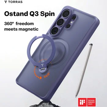 Калъф за Samsung Galaxy S26 Ultra - Ostand Spin Series - Torras - Тъмнолилав