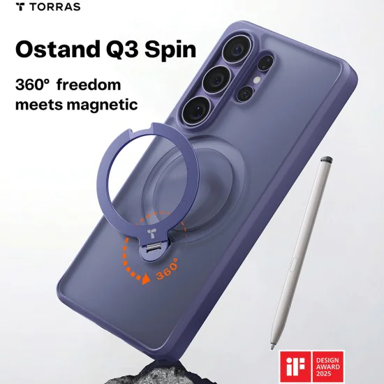 Калъф за Samsung Galaxy S26 Ultra - Ostand Spin Series - Torras - Тъмнолилав