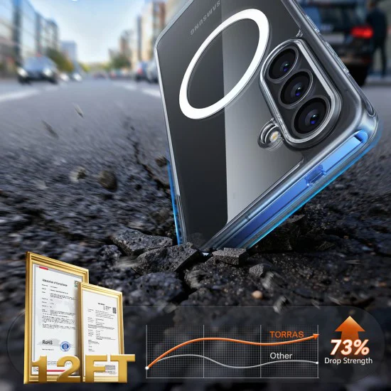 Калъф за Samsung Galaxy S26 Plus - Guardian Magnetic Series - Torras - Прозрачен