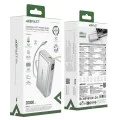 Външна батерия Acefast (M34) - с телескопичен Type-C кабел, PD45W, 20000mAh - Сребриста