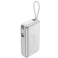 Външна батерия Acefast (M34) - с телескопичен Type-C кабел, PD45W, 20000mAh - Сребриста