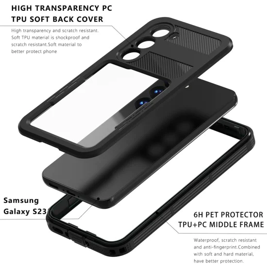 Калъф за Samsung Galaxy S26 - Waterproof IP68 Case - ShellBox - Черен