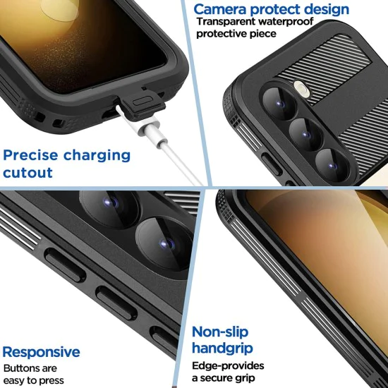 Калъф за Samsung Galaxy S26 - Waterproof IP68 Case - ShellBox - Черен