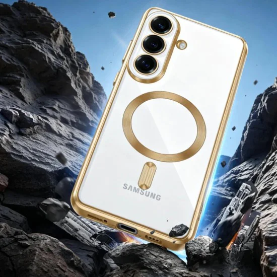 Калъф за Samsung Galaxy S26 Plus - Luxury Crystal MagSafe - Techsuit - Розов