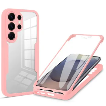Калъф за Samsung Galaxy S26 Ultra - ColorVerse 360 Series + Screen Protector - Techsuit - Розов