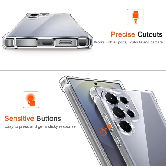 Калъф за Samsung Galaxy S26 Plus - Shockproof Clear Silicone MagSafe - Techsuit - Прозрачен