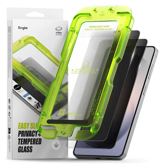 Протектор за Samsung Galaxy S26 Plus - Easy Slide Tempered Glass (2 pack) - Ringke - Черен