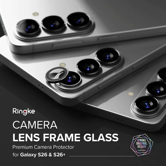 Протектор за камера за Samsung Galaxy S26 / S26 Plus - Camera Lens Frame Glass (2 pack) - Ringke - Черен