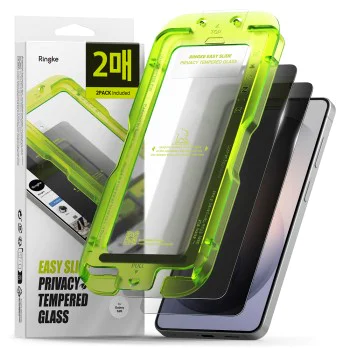 Протектор за Samsung Galaxy S26 - Easy Slide Tempered Glass (2 pack) - Ringke - Черен