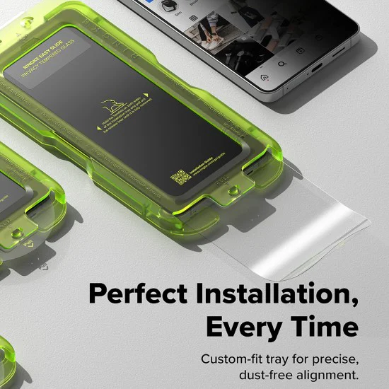Протектор за Samsung Galaxy S26 - Easy Slide Tempered Glass (2 pack) - Ringke - Черен
