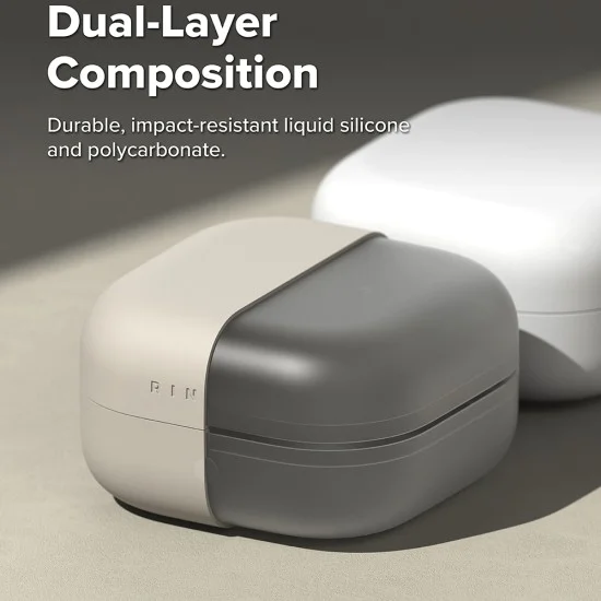 Калъф за Samsung Galaxy Buds 4 Pro - Silicone - Ringke - Stone