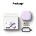 Калъф за Samsung Galaxy Buds 4 Pro - Silicone - Ringke - Светлолилав