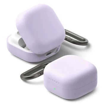 Калъф за Samsung Galaxy Buds 4 Pro - Silicone - Ringke - Светлолилав