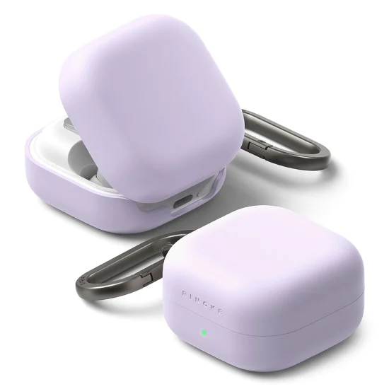 Калъф за Samsung Galaxy Buds 4 Pro - Silicone - Ringke - Светлолилав