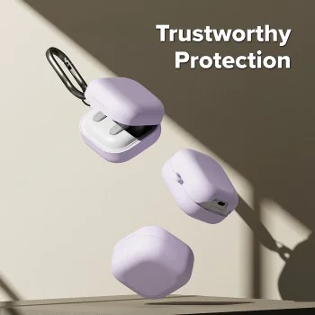 Калъф за Samsung Galaxy Buds 4 Pro - Silicone - Ringke - Светлолилав