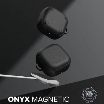 Калъф за Samsung Galaxy Buds 4 / Buds 4 Pro - Protection Case Onyx Magnetic - Ringke - Черен