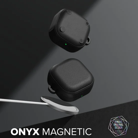 Калъф за Samsung Galaxy Buds 4 / Buds 4 Pro - Protection Case Onyx Magnetic - Ringke - Черен