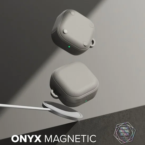 Калъф за Samsung Galaxy Buds 4 Pro - Protection Case Onyx Magnetic - Ringke - Топло сив