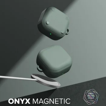 Калъф за Samsung Galaxy Buds 4 / Buds 4 Pro - Protection Case Onyx Magnetic - Ringke - Зелен