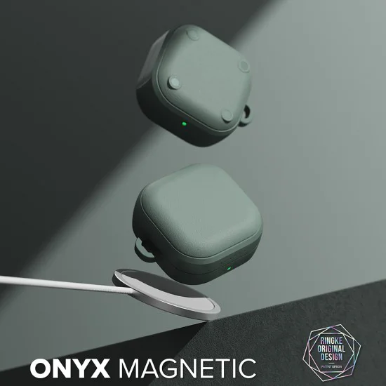 Калъф за Samsung Galaxy Buds 4 / Buds 4 Pro - Protection Case Onyx Magnetic - Ringke - Зелен