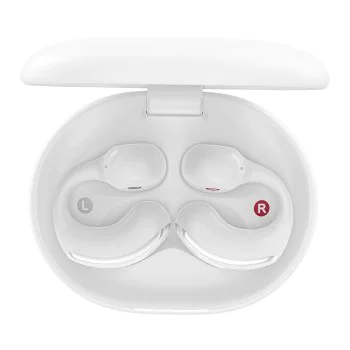 Безжични слушалки Acefast Aceclip Pro (FA006) - OWS Stereo, BT 5.4, Dual-mic Noise Cancelling, 400mAh, IP55, Type-C - Бели
