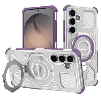 Калъф за Samsung Galaxy S26 - Carbon Shield PRO - Techsuit - Прозрачен лилав