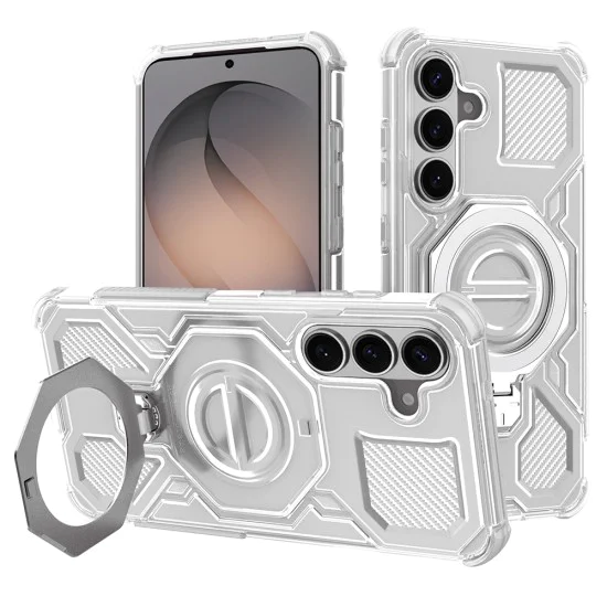 Калъф за Samsung Galaxy S26 - Carbon Shield PRO - Techsuit - Прозрачен бял
