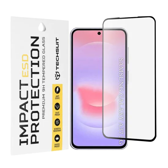 Протектор за Samsung Galaxy A37 5G - ESD Glass - Techsuit - Черен
