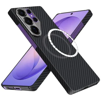 Калъф за Samsung Galaxy S26 Ultra - Aramid Fiber MagSafe - Techsuit - Черен