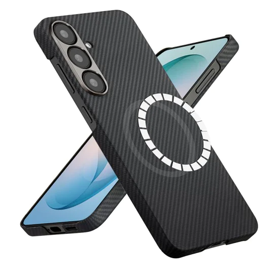 Калъф за Samsung Galaxy S26 Plus - Aramid Fiber MagSafe - Techsuit - Черен
