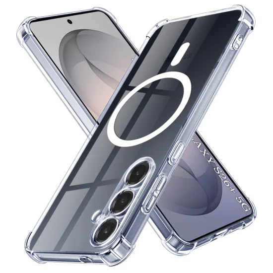 Калъф за Samsung Galaxy S26 Plus - Shockproof Clear Silicone MagSafe - Techsuit - Прозрачен