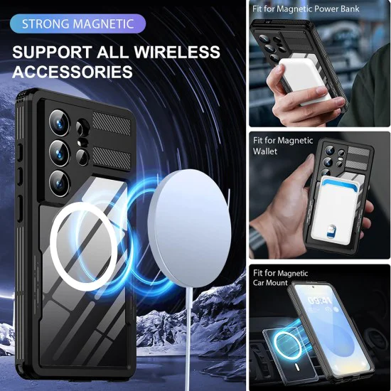 Калъф за Samsung Galaxy S26 Ultra - Waterproof IP68 Case - ShellBox - Черен