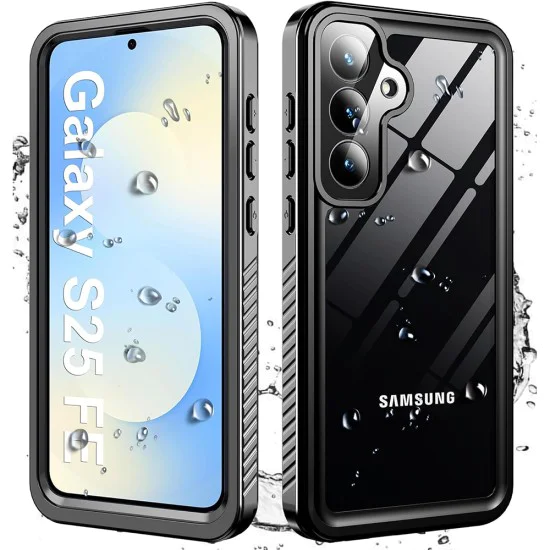 Калъф за Samsung Galaxy S25 FE - Waterproof IP68 Case - ShellBox - Черен