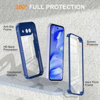 Калъф за Google Pixel 10a - ColorVerse 360 Series + Screen Protector - Techsuit - Син