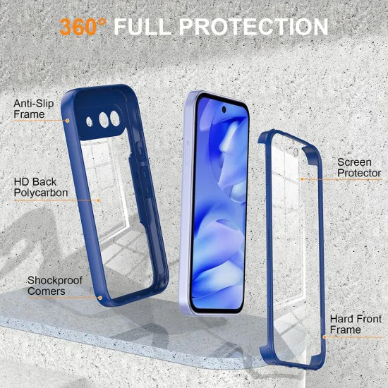 Калъф за Google Pixel 10a - ColorVerse 360 Series + Screen Protector - Techsuit - Син