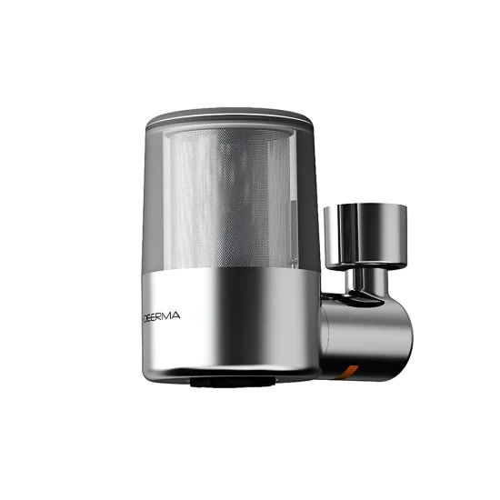 Филтър за вода за чешма Deerma LT01 - двойна филтрация, 2 режима на работа, Air-phase Pressurized Flow, 720° - Сив
