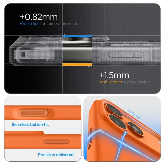 Калъф за iPhone 17 Pro - Silicone Fit MagSafe - Spigen - Оранжев
