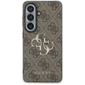 Калъф за Samsung Galaxy S26 - Hardcase 4G Big Metal Logo - Guess - Кафяв