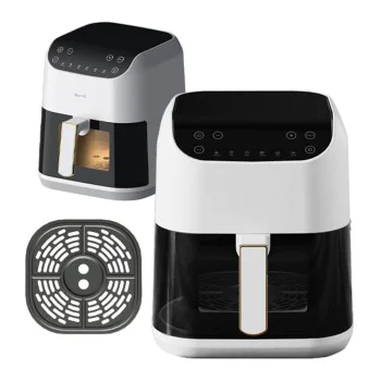 Еър фрайър Deerma (DEM-KZ130W) - 5.5л, 6 програми, 80-200°C, таймер, 1300W - Бял