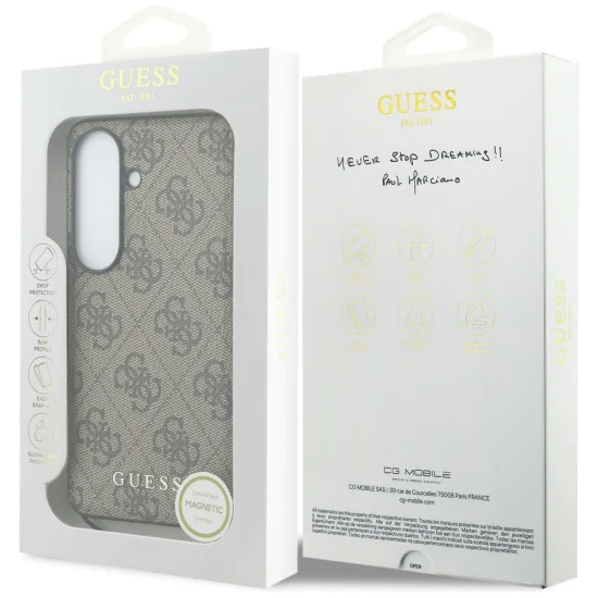 Калъф за Samsung Galaxy S26 - Hardcase 4G Classic Logo Charm - Guess - Кафяв