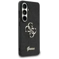 Калъф за Samsung Galaxy S26 - Fixed Glitter Big 4G Metal Logo - Guess - Черен