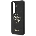 Калъф за Samsung Galaxy S26 - Fixed Glitter Big 4G Metal Logo - Guess - Черен