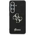 Калъф за Samsung Galaxy S26 - Fixed Glitter Big 4G Metal Logo - Guess - Черен