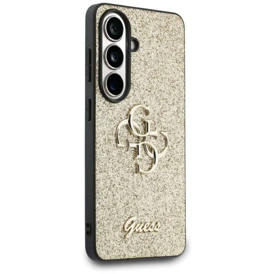 Калъф за Samsung Galaxy S26 - Fixed Glitter Big 4G Metal Logo - Guess - Златист