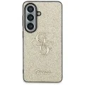 Калъф за Samsung Galaxy S26 - Fixed Glitter Big 4G Metal Logo - Guess - Златист